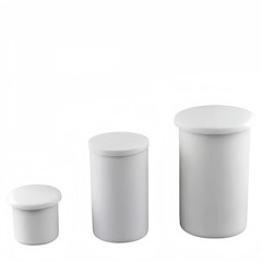 99% Al2O3 Cylindrical Alumina Crucible With Covered – 0.4-7000ml Various Sizes