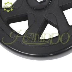 4 Pcs 6-Inch Polyurethane Casters With Brake Included 2 × Hardware Kits Black