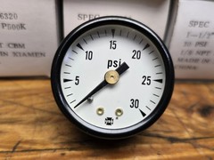 Lot Of 10 US GAUGE 30psi Pressure Gauges 1-1/2″ NEW 1/8 Center Back Mount