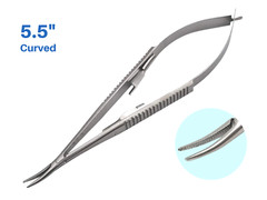 Castroviejo Needle Holder 5.5 Inches Curved with Lock ARTMAN