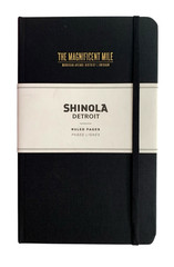 Shinola Detroit Medium Jet Black Hard Ruled Journal 192 Pages 5.25″ x 8.25″ Logo