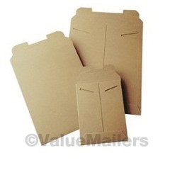 100 – 13 x 18 Kraft Rigid Photo Mailers Tab Locking Stay Flats 13×18 Stayflats