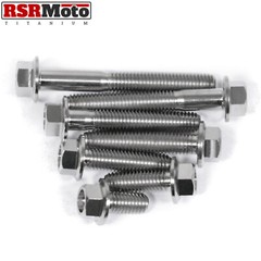 M5 Titanium Hex Flange Bolts Screws 10-40 x 0.8 mm