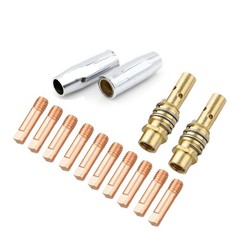 14PCS For MB15 15AK MIG Welding Gun Accessory Kit .030 Inch Contact Tip Nozzle