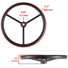 Caltric D6NN3600B E0NN3503AA Steering Wheel & Shaft W/ Arms For Ford 2000 2100