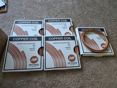 1/4 in. OD X 20 ft Copper Type Utility Coil Tubing 5 packs – 8.5 pounds