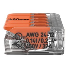 50pcs WAGO 221-415 Lever Nuts 5-Conductor Splicing Connector 12-24 AWG