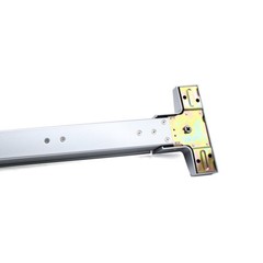 Door Push Bar Panic Exit Device with Lock Commercial Emergency Hardware Silver
