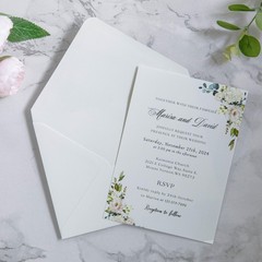 PONATIA 50 PCS A7 Envelopes, 5.25 x 7.25” Matte Ivory Envelope, Perfect 5×7 …