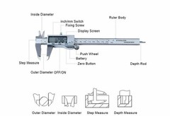 Digital Caliper Micrometer LCD Gauge Vernier Electronic Measuring Tool 6″ 150mm