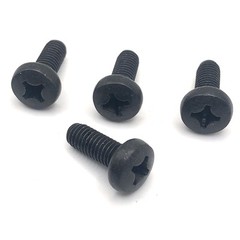 Stainless Screws for Volkswagen Tiguan License Plates (Set of 4, Black, Rear)