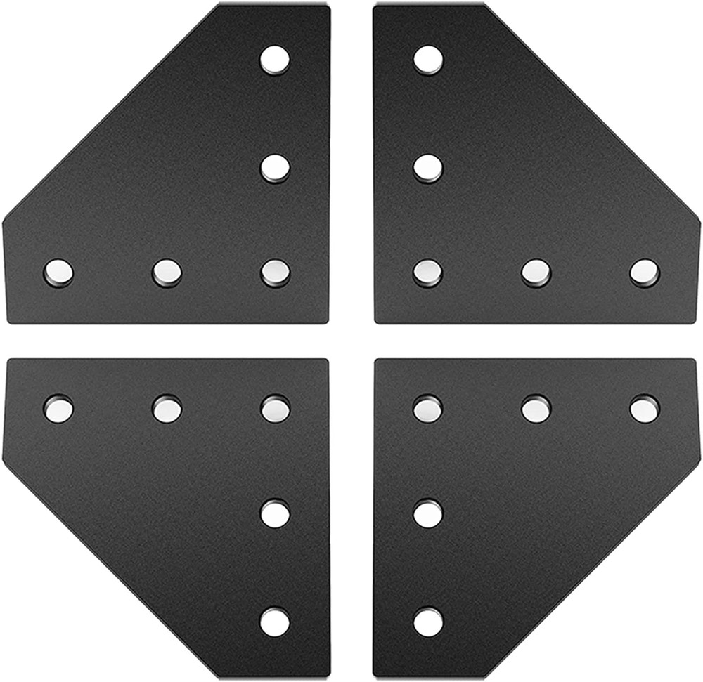4pcs 3030 Aluminum Extrusion Connector Black L Shape T Nuts Screws Profile