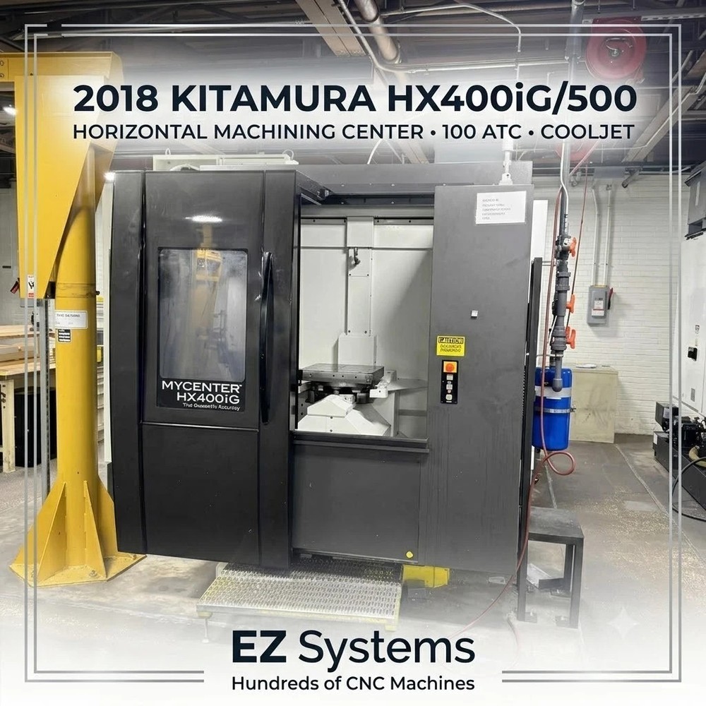 2018 KITAMURA HX400iG/500 Horizontal Machining Center 100 ATC 15k RPM 1000 PSI