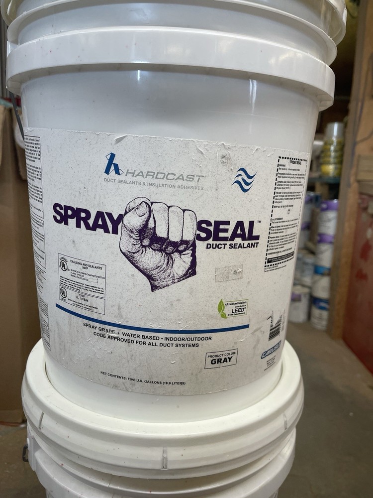 Carlisle Hardcast Spray Seal Duct Sealant/ Gray / 5-Gallons