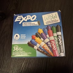EXPO Dry Erase Markers 36 Count Assorted Colors Low Odor Quick Drying Ink