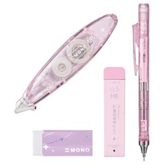 Tombow MONO Shimmer Edition Rose Pink Stationery 4-Piece Set PCC-443DAZ