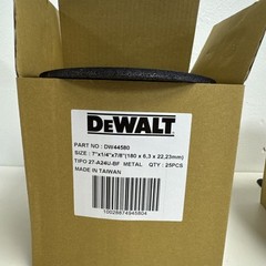 DEWALT DW44580 7″ x 1/4″ x 7/8″ Fast Cut Metal Grinding Wheels 25 pack