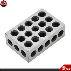 1-2-3 Blocks 23 Holes .0002″ Machinist 123 Jig 1 Matched Pair High Precision US