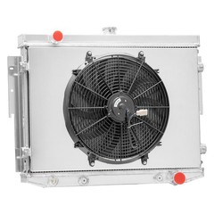 4 Row Radiator & Shroud Fan 1973-1974 Dodge Charger Coronet Plymouth 7.2L V8