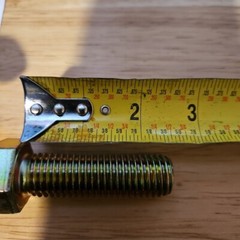 3/4″-10 X 2 1/2″ Grade 8 Yellow Zinc Hex Cap Screws