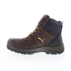 Puma Safety Tornado Soft Toe CTX Mid WP EH SR Mens Brown Work Boots