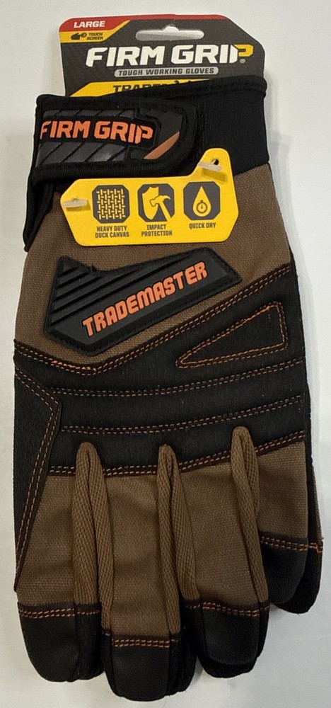 Trade Master Firm Grip Size Large Tough Working Gloves Heavy Duty Impact Protect