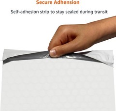 6×10 Poly Bubble Padded Envelopes Mailers White/Gray Self-Seal 50+ Bulk Discount