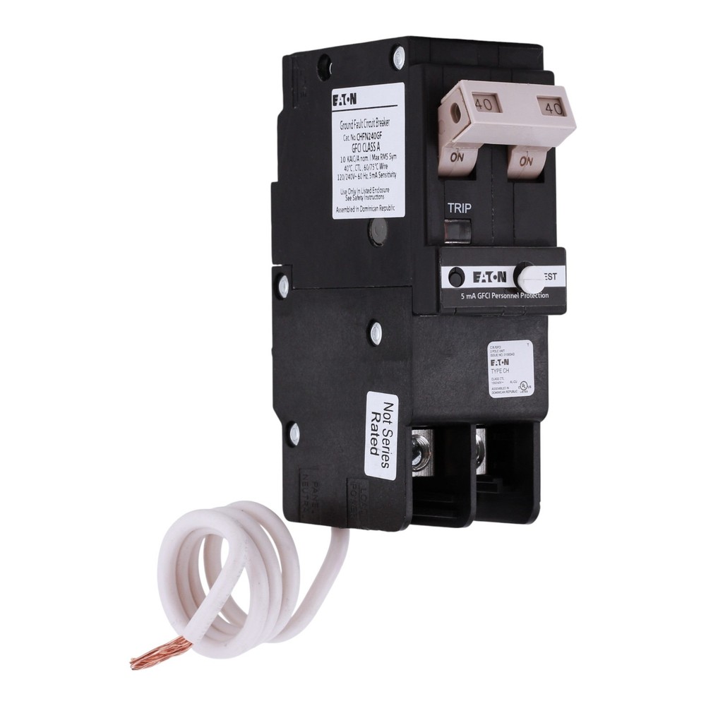 Eaton CHFN240GF 40 Amp 2 Pole 240V GFCI Ground Fault Circuit Breaker LED code