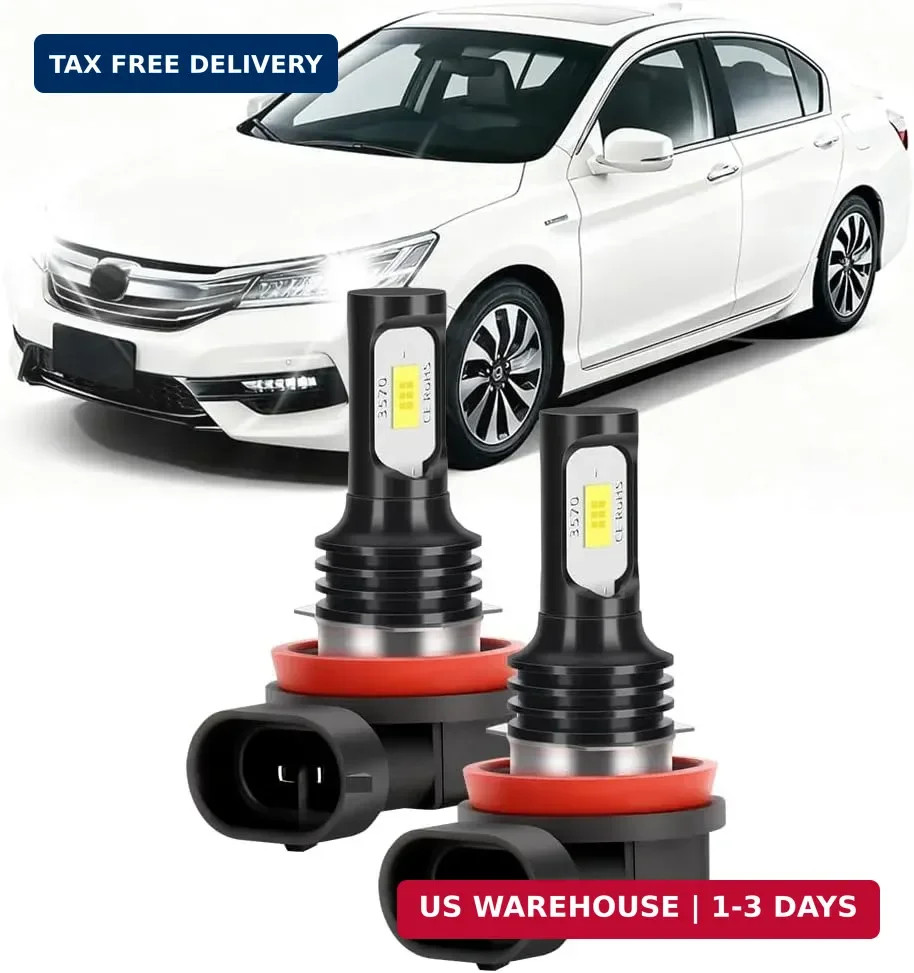 Light Bulbs Compatible for 2013-2015 Honda Accord H11 Fog Lights Combo Pack 800%