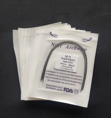Dental Orthodontic Super Elastic Niti Round Arch Wire Ovoid Form Archwire