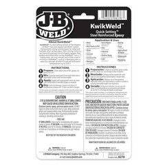 J-B Weld 8276 KwikWeld Quick Setting Steel Reinforced Epoxy – 2 oz