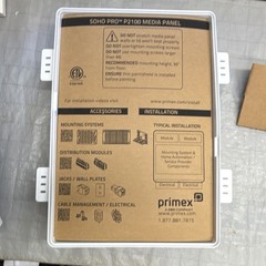 Primex SOHO PRO P2100 Media Panel, Plastic Wall Mount, White, P2100KND 125-1741