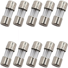 10 Pack F5AL Fast-Blow Mini Fuse 5A Max 5 amp 125V Glass Fuses 0.14 x 0.39 inch