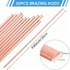 15% Silver Brazing Rods AWS BCuP5, 30 Sticks Phos Copper Silver Solder Alloy …