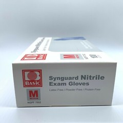Synguard Nitrile Exam Gloves Powder-Free Blue medium and large (4x 100/Bx)