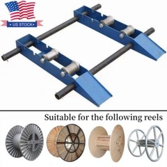 Heavy Duty Cable Drum Roller Stand Cable Reel Dispenser for reels 11.8-47.2″ OD