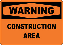 OSHA WARNING: CONSTRUCTION AREA 02| Laminated Vinyl Decal Sticker Label