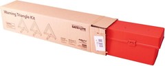 Deflecto Brand Made in USA Emergency Warning Triangle Kit with 3 Warnings – Red