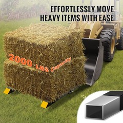 VEVOR 43″ 2000lbs Clamp on Pallet Forks Tractor Forks Heavy Duty Bucket Fork