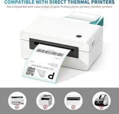 High-Quality 4×6 Fanfold Thermal Labels – 100 Shipping Labels with Blue Finish