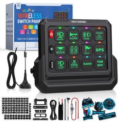 MICTUNING P1s-Wireless Range 328FT RGB Switch Panel Toggle Circuit Relay System