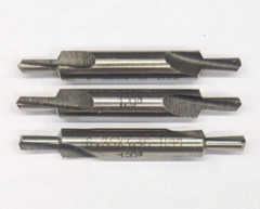 Three #30 Combined Drill & Countersink HSS 120° – Center Drill – For Pop Rivets