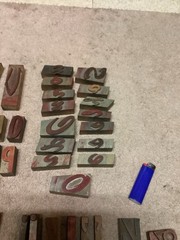 173 Vintage Letter-number-character Key letterpress Wooden Print Block Blocks