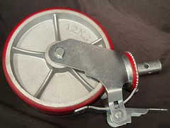 Scaffolding Casters 12″ x 3″ Locking Swivel Casters 1-3/8″ Stem 6000LBS Scaffold