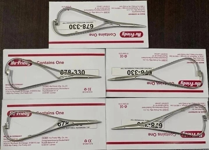 LOT OF 5 HU FRIEDY Mathieu Narrow Tip Orthodontic Plier | 678-330