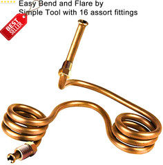 25Ft 3/16″ Copper Coated Brake Line Tubing Kit w/ 16 Fittings Flexible Roll – US