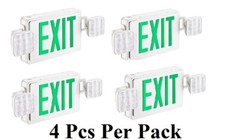 4Pcs-Pack LED EXIT Sign Light Combo with 3hrs Emergency back up
