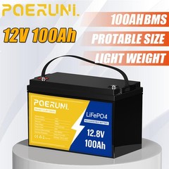 NEW 12V 100Ah LiFePO4 Lithium Battery 8000+ Deep Cycle BMS for RV Solar Off-grid