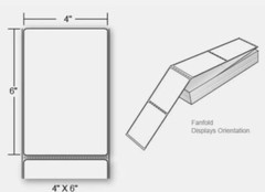100 Labels 4″ x 6″ Direct Thermal Fanfold Peel & Stick UPS Shipping Labels