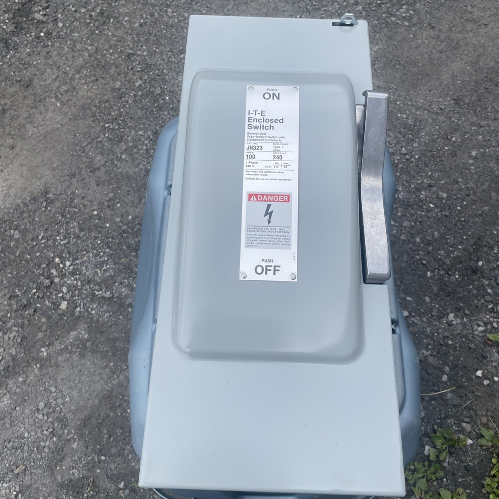 JN-323-ITE / SIEMENS-GENERAL DUTY ENCLOSED SWITCH-100A,2P,FUSIBLE,240V,NEMA 1